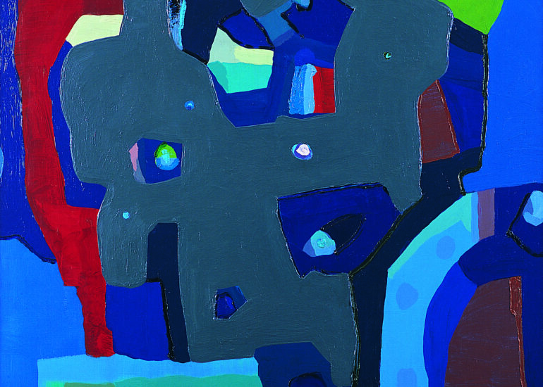 Göktaşları I, Tuval üz.y.boya,140x90 cm,1995